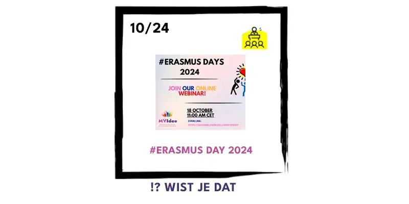 Doe mee aan Erasmus Days 2024! Doe mee met ons webinar!