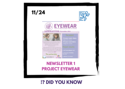 Nieuwsbrief 1: Project EYEWEAR!