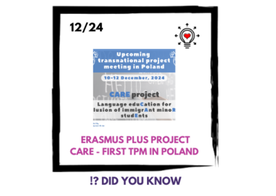 🌟 Kick Off van ons nieuwe Erasmus+ #CARE-project! – Transnationale projectvergadering in Polen