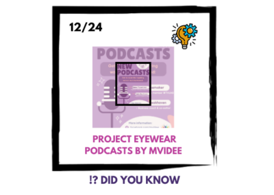 Project EYEWEAR Podcasts van MVIdee zijn nu LIVE!